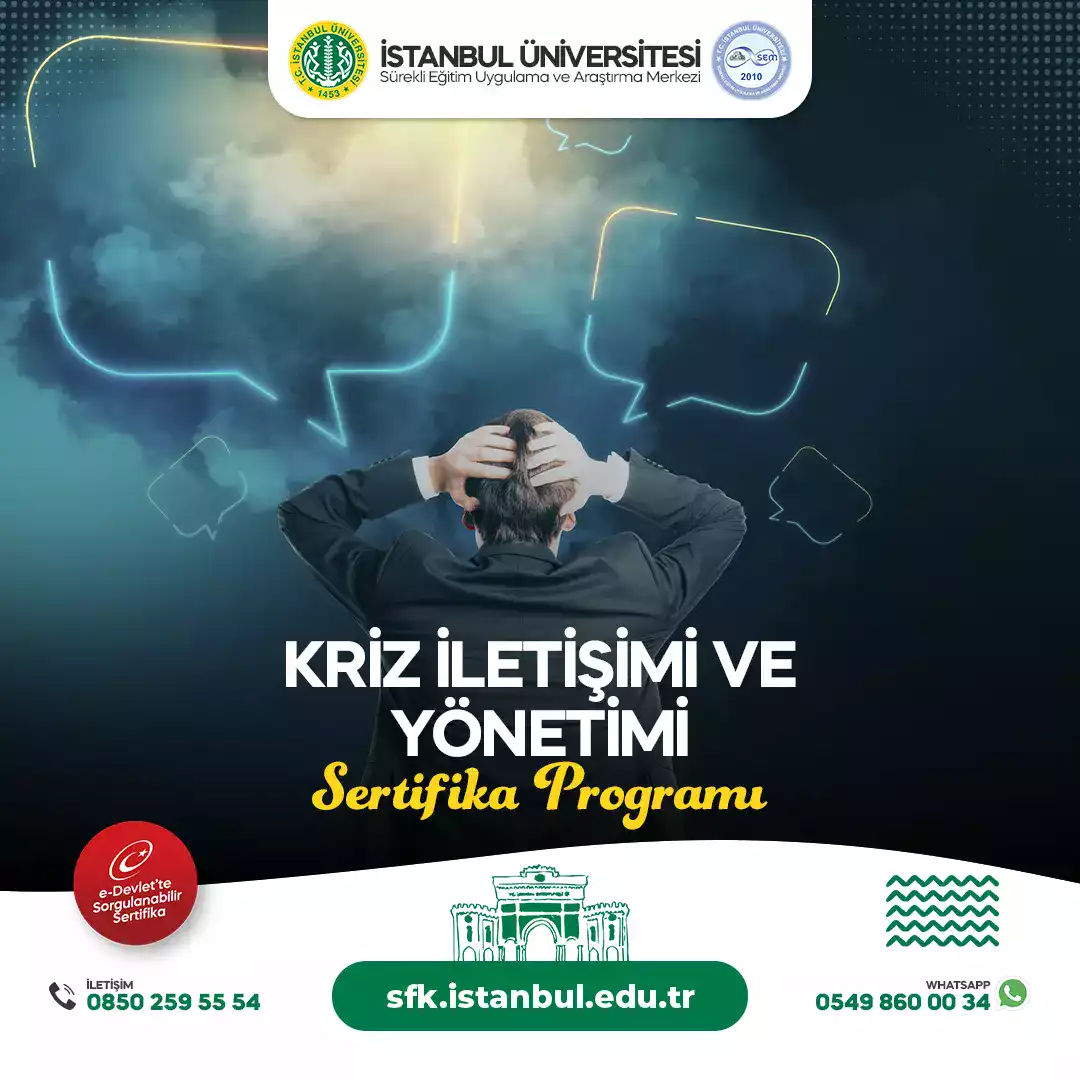 Kriz iletişimi ve Yönetimi Sertifika Programı